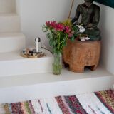 Handmade recycled cotton rug - Double thickness Multicolor