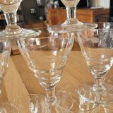 10 vintage cut glass water glasses