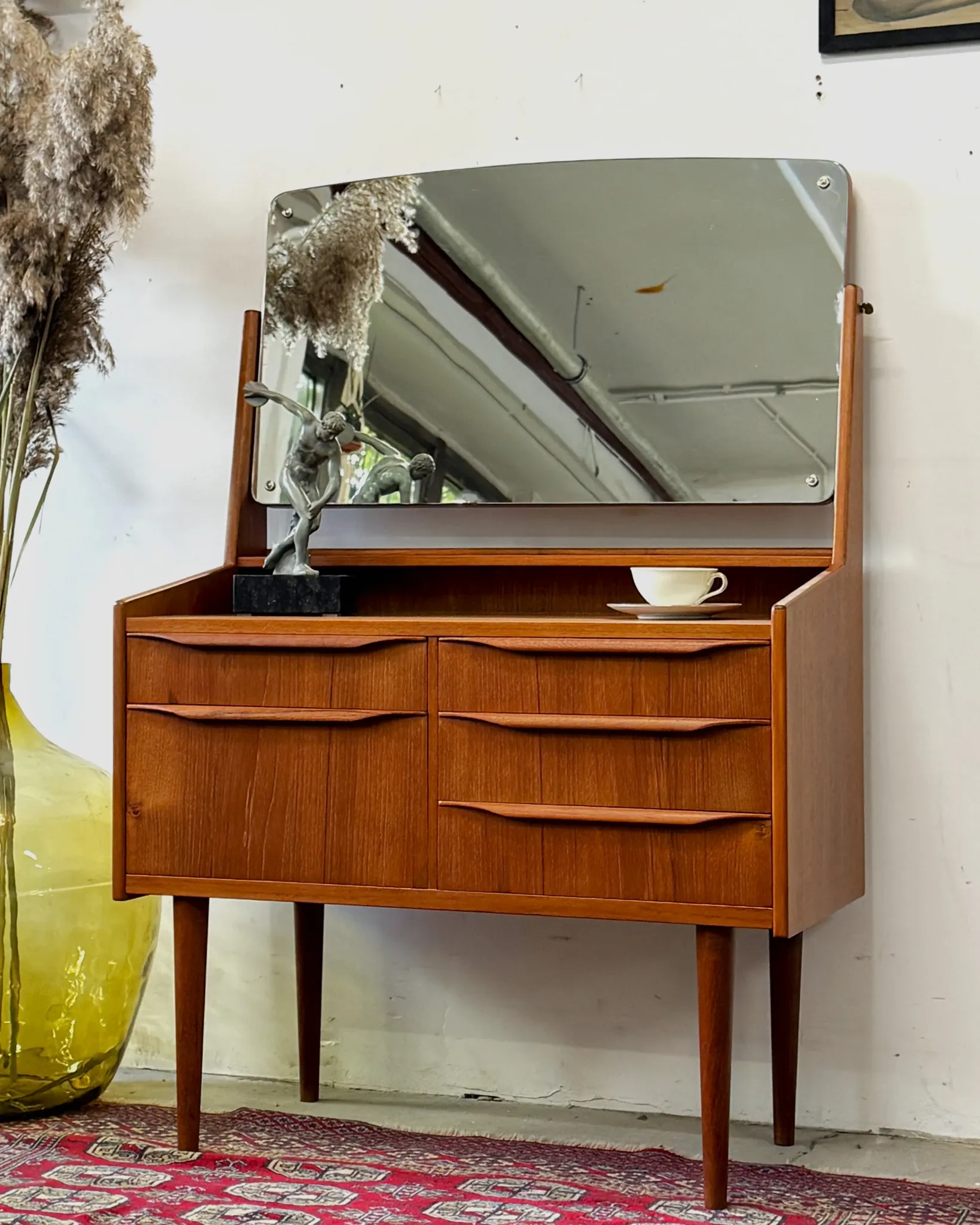 Teak dressling table, Denmark, 1960s–70s, vintage, mid-century modern