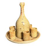Stoneware pottery service from La Monnaie signed Prud'homme, 20th century
