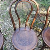 3 Fischel curved wood bistro chairs