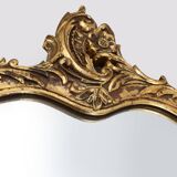 Miroir ovale belge du 20e siècle avec cadre doré de style Louis XV