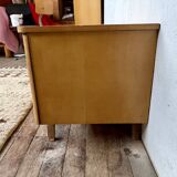 Vintage TV unit with tapered legs in Scandinavian style.