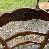 Set of 2 wooden armchairs and canage
