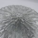Ceiling light in molded glass with relief