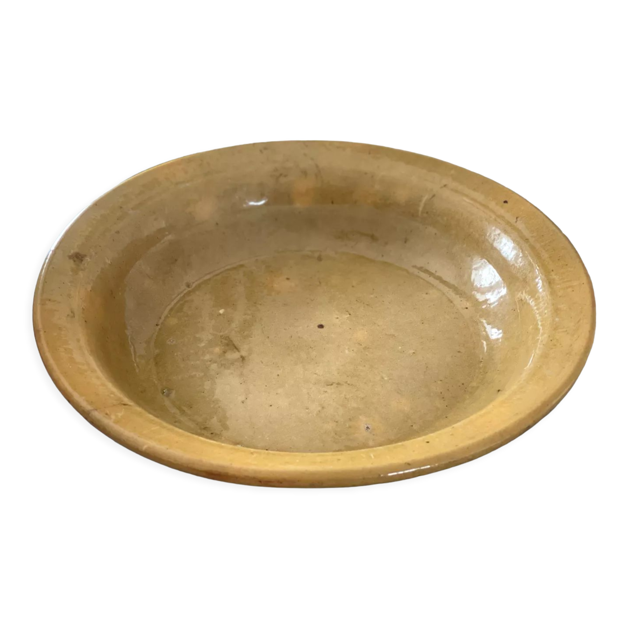 Glazed stoneware dish