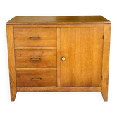 Meuble de rangement avec tiroirs vintage en chêne circa 50/60s