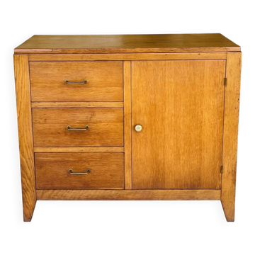 Meuble de rangement avec tiroirs vintage en chêne circa 50/60s
