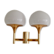 Double gold wall lamp by the Maison Sciolari  1970