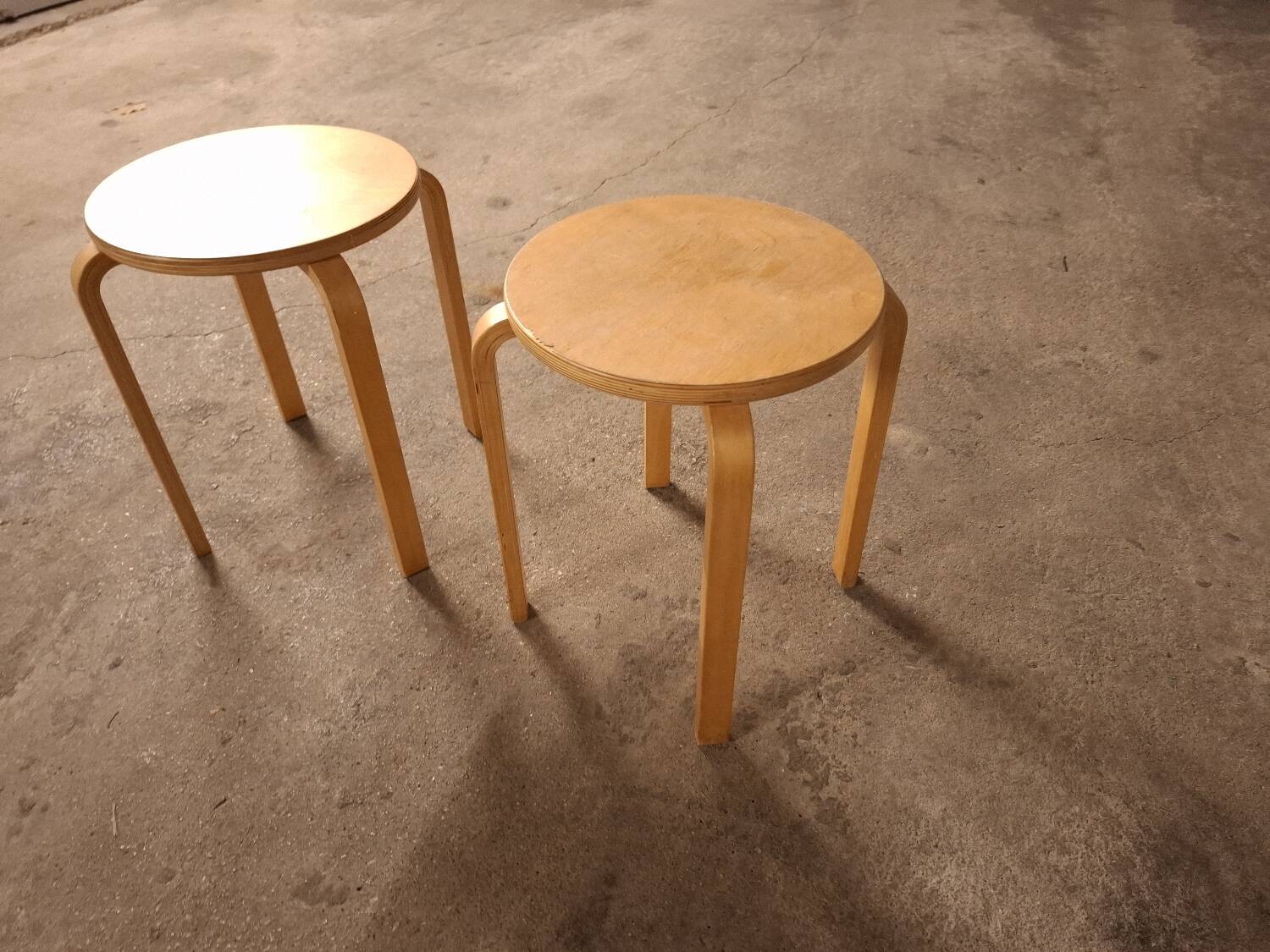 2 stackable stools, vintage 90'S Ikea