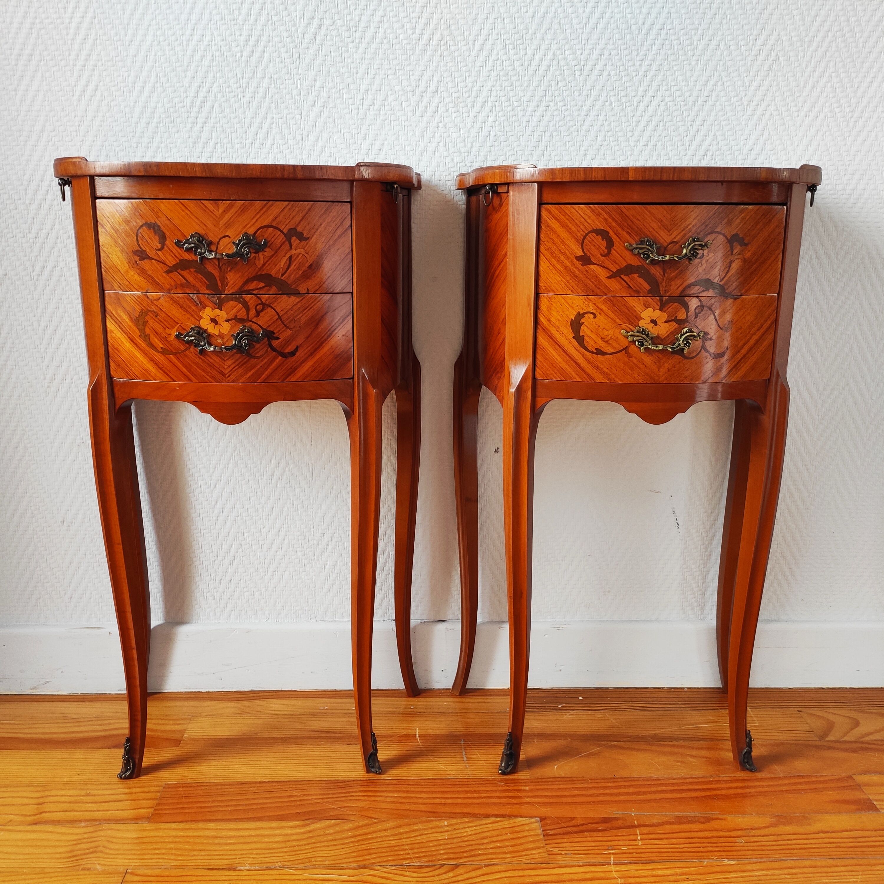 Pair of Louis XV style bedside tables