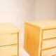 Angelo Mazzola Parchment Nightstands for Salpol In the Manner of Aldo Tura