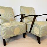 Art Deco Armchairs, Prague, 1950s, Set of 2