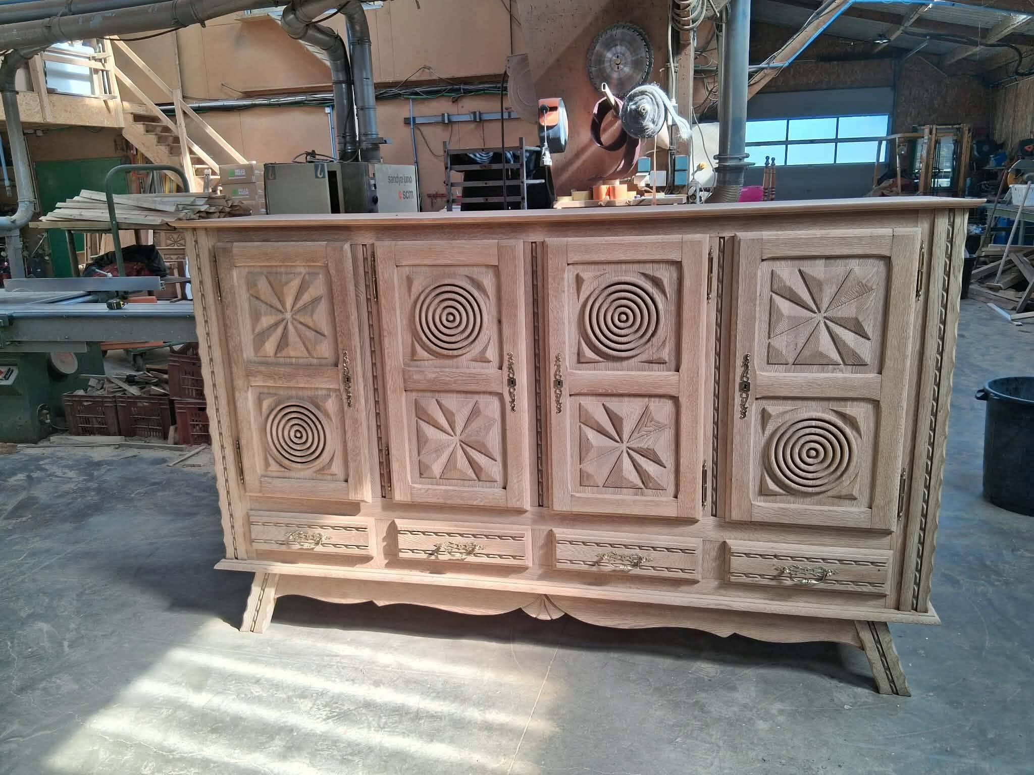 Buffet bahut breton chene massif