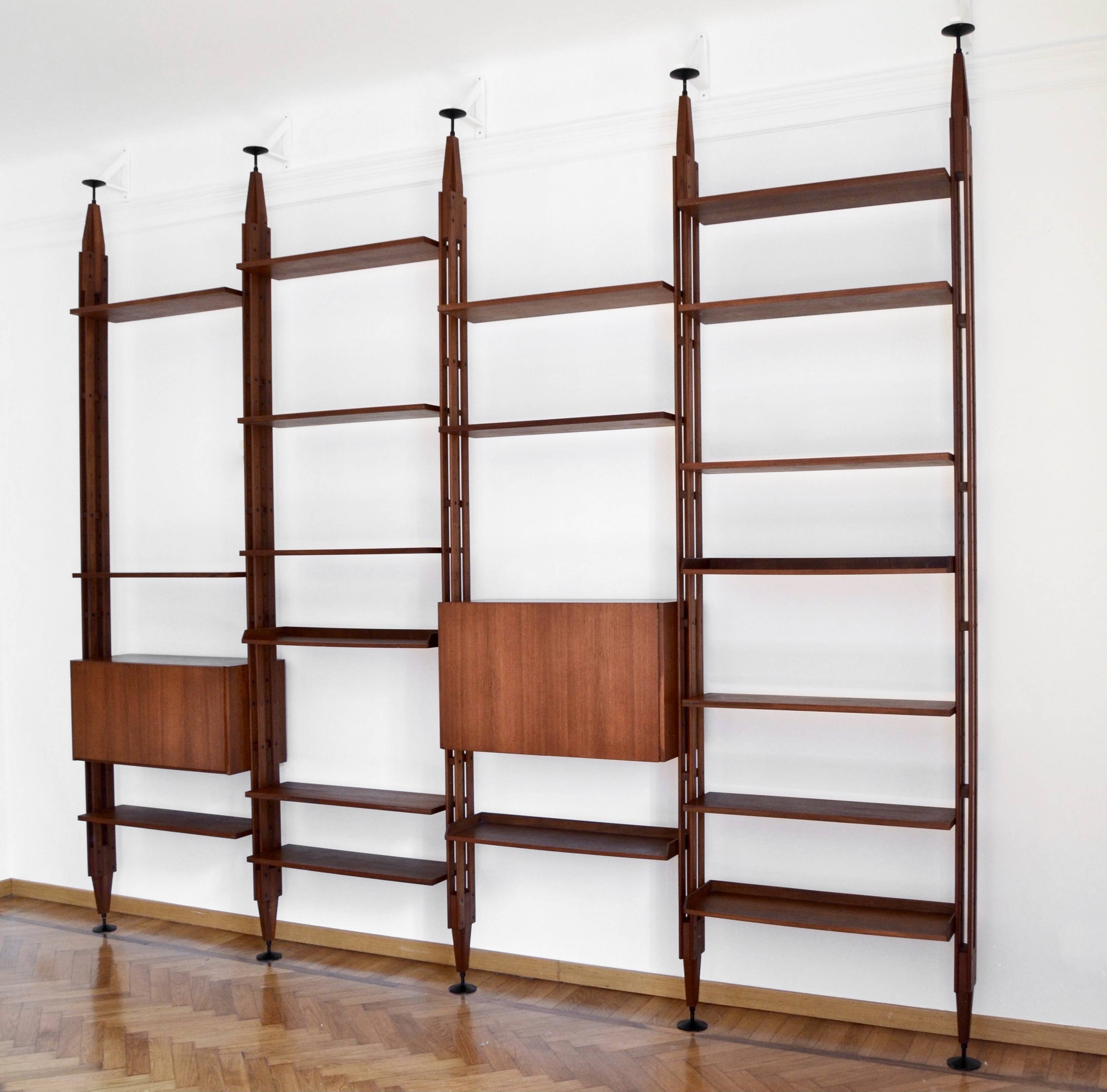 Midcentury Franco Albini For Poggi Italian Floor To Ceiling