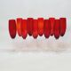 10 ruby red blown glass champagne flutes