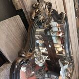 Black and gold baroque mirror