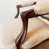 Fauteuil à la reine, style Louis XV, XIXème siècle