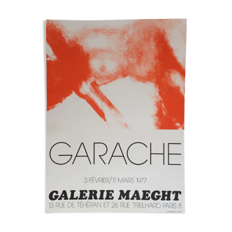 Garache claude (1929) galerie maeght, 1977. poster made in original lithograph