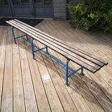 Vintage school locker room bench