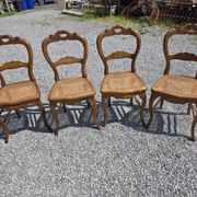 4 chaises style Louis XV en merisier
