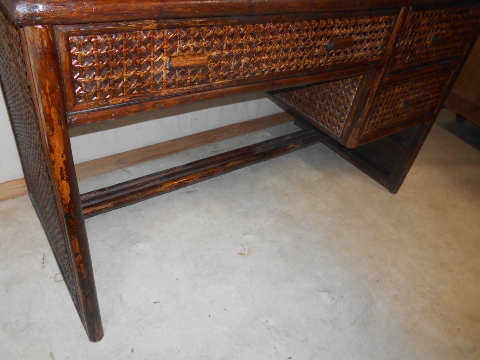 Rattan desk