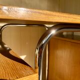 Bauhaus desk in oak and chrome, 1930s
