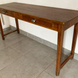 Double bureau vintage en chêne des années 50