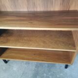 Shelf, vintage walnut veneer bookcase
