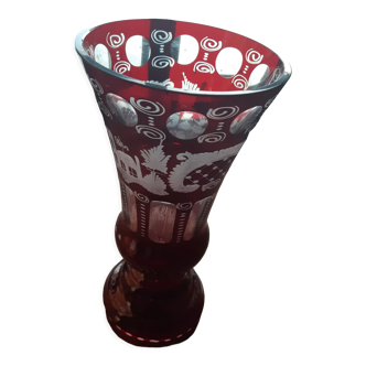 Vase en cristal de bohème
