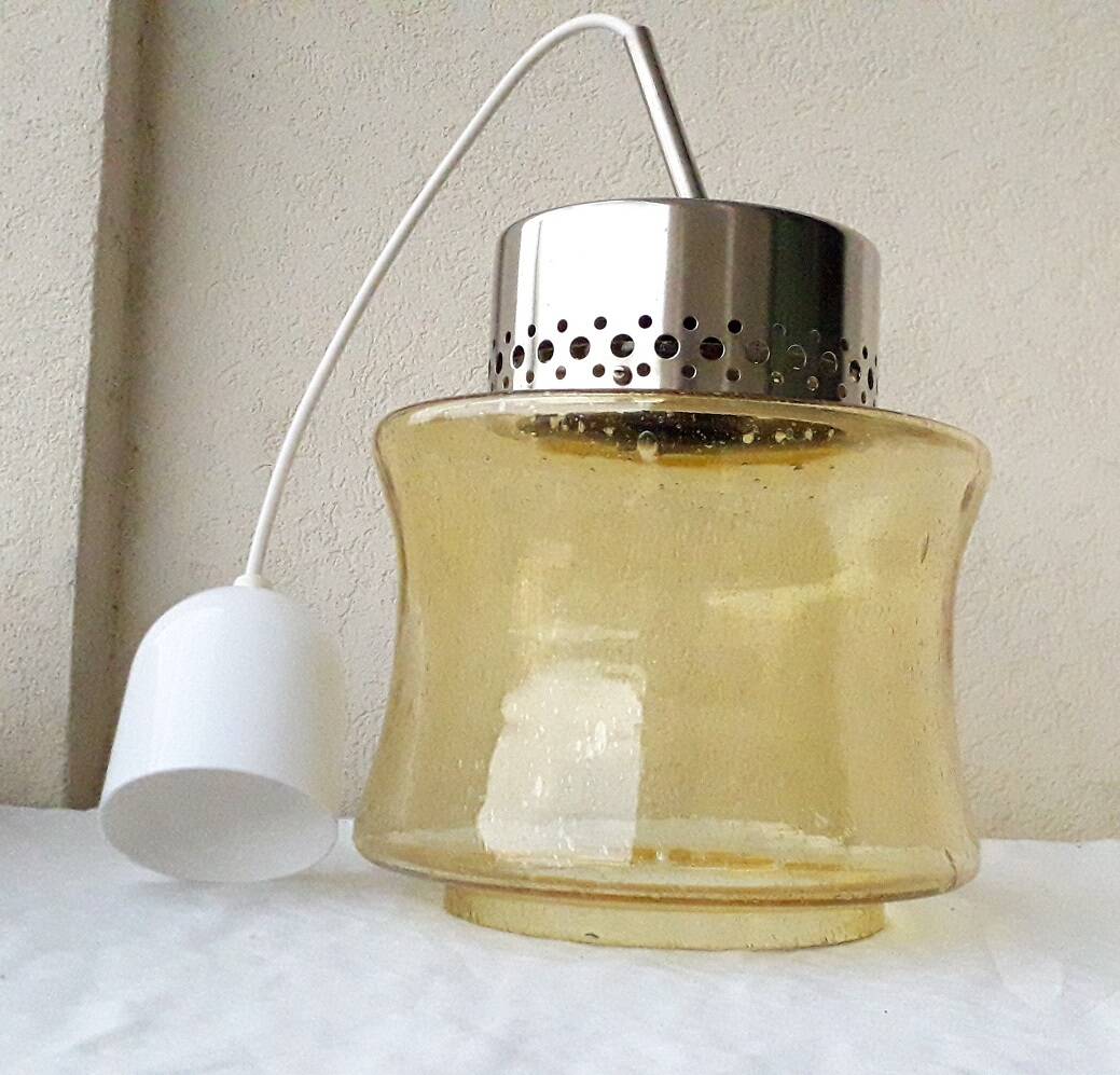 Bubble glass pendant light from the 70s