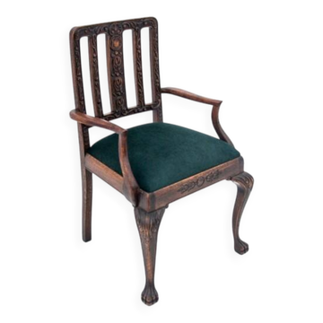 Chippendale style armchair, circa 1900. After renovation.