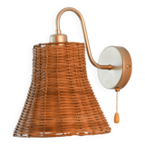 Bell Shaped Wicker Wall Sconce