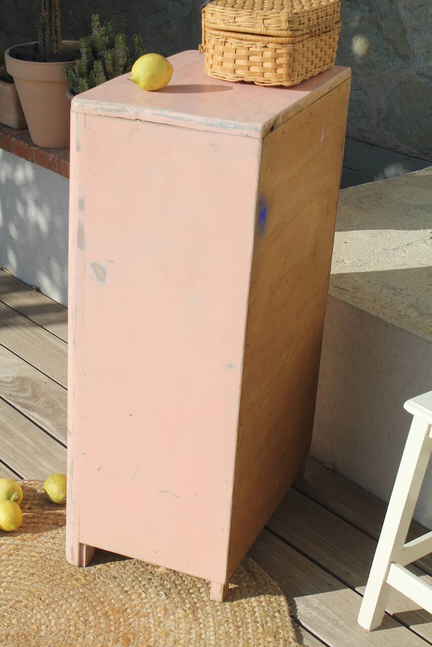 Small powder pink Parisian wardrobe