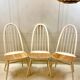 Renovated vintage Ercol Quaker chairs – cream white shade