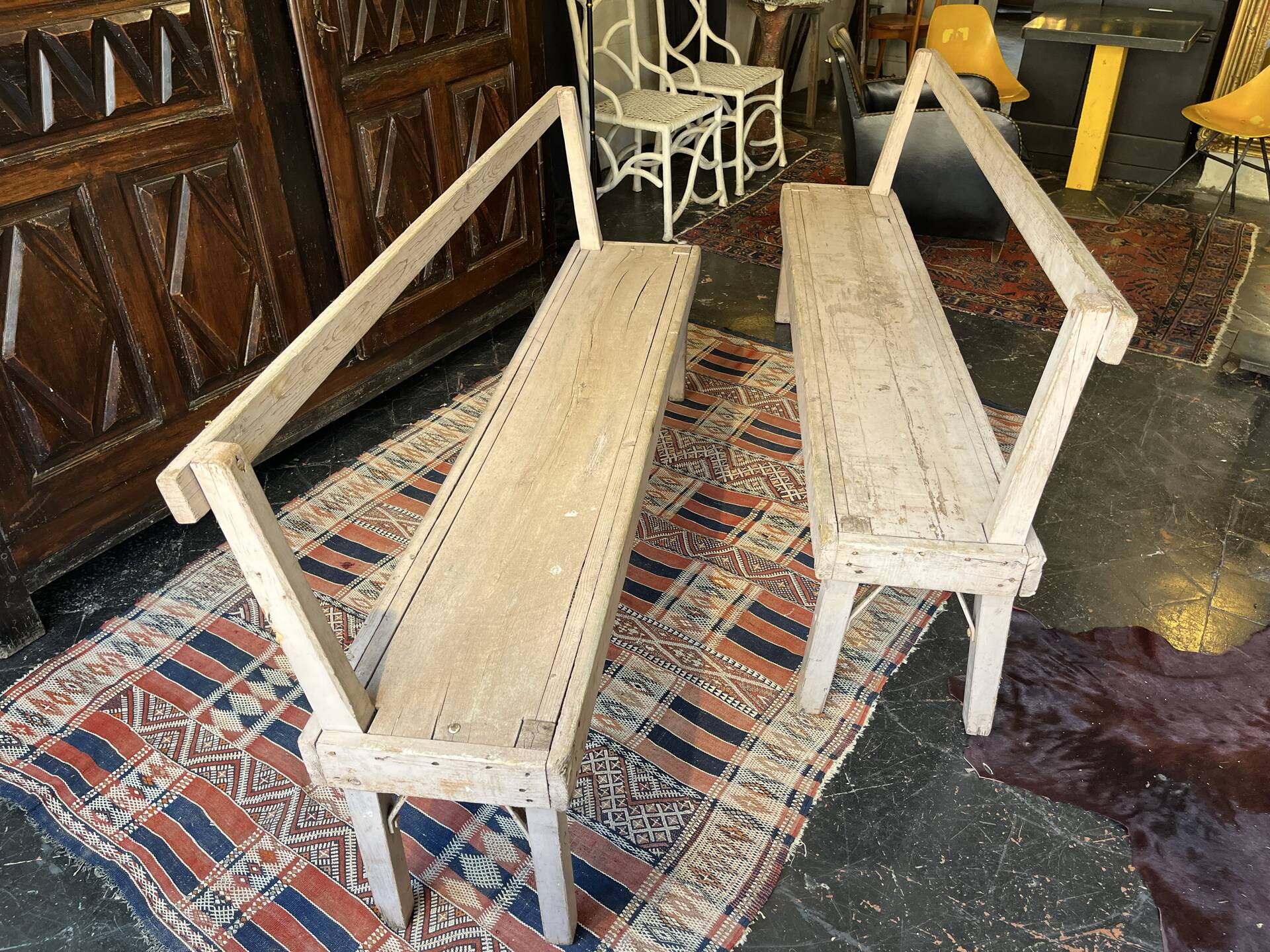 Vintage bench pair