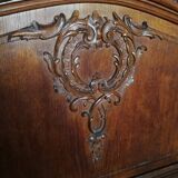 Buffet from the late 19th century with pink-brown marble in Louis XV style.