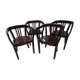 Suite de 4 fauteuils bistrot vintage