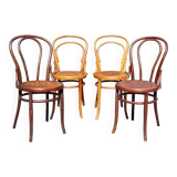4 chairs bistrot n ° 14 and n ° 18 early twentieth
