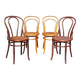 4 chaises bistrot n°14 et n°18 début XXe