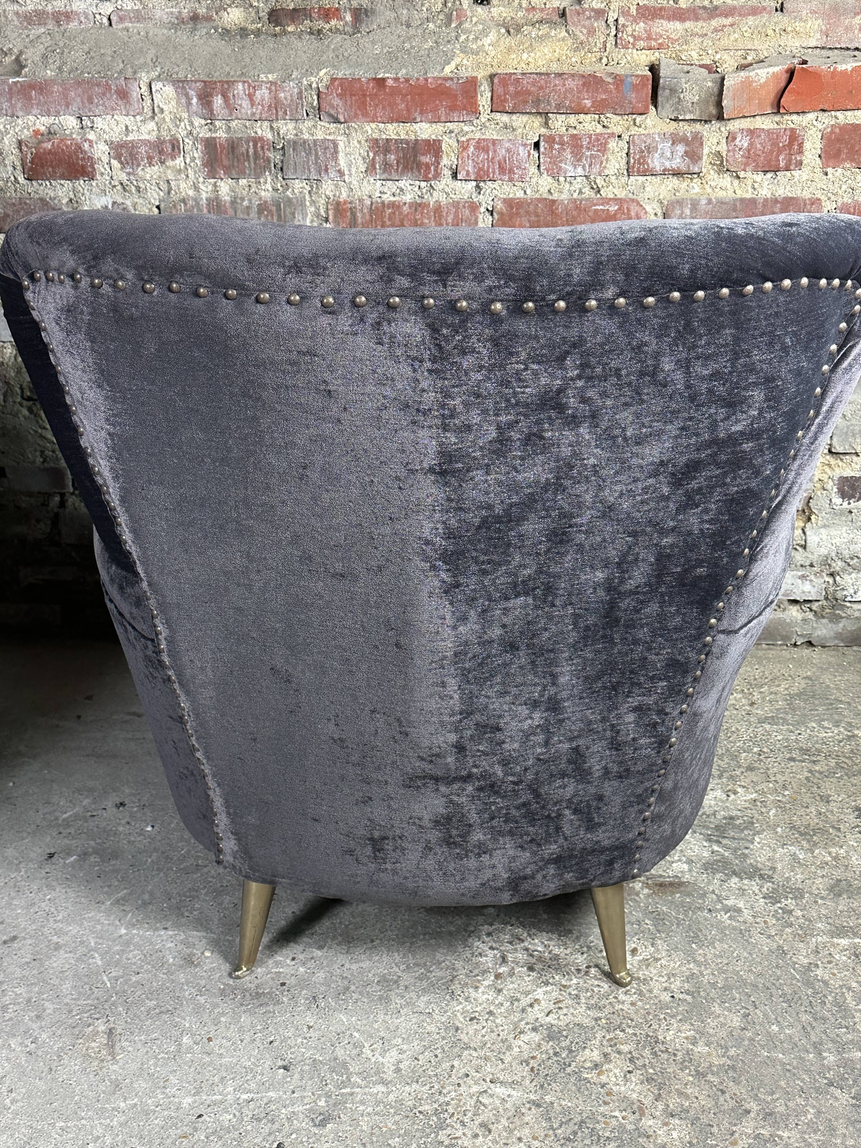 Pair of vintage italian armchairs 1950 by Isa Bergamo