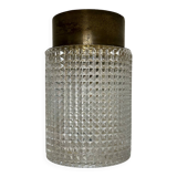 Vintage ceiling light, brass and glass, Carl Fagerlund Sweden 1960