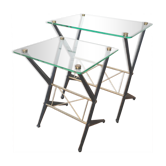 Duo tables trundle Italian design Angelo Ostuni 1950