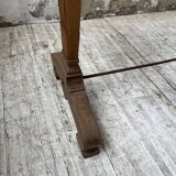 Walnut and tile bistro table 1890