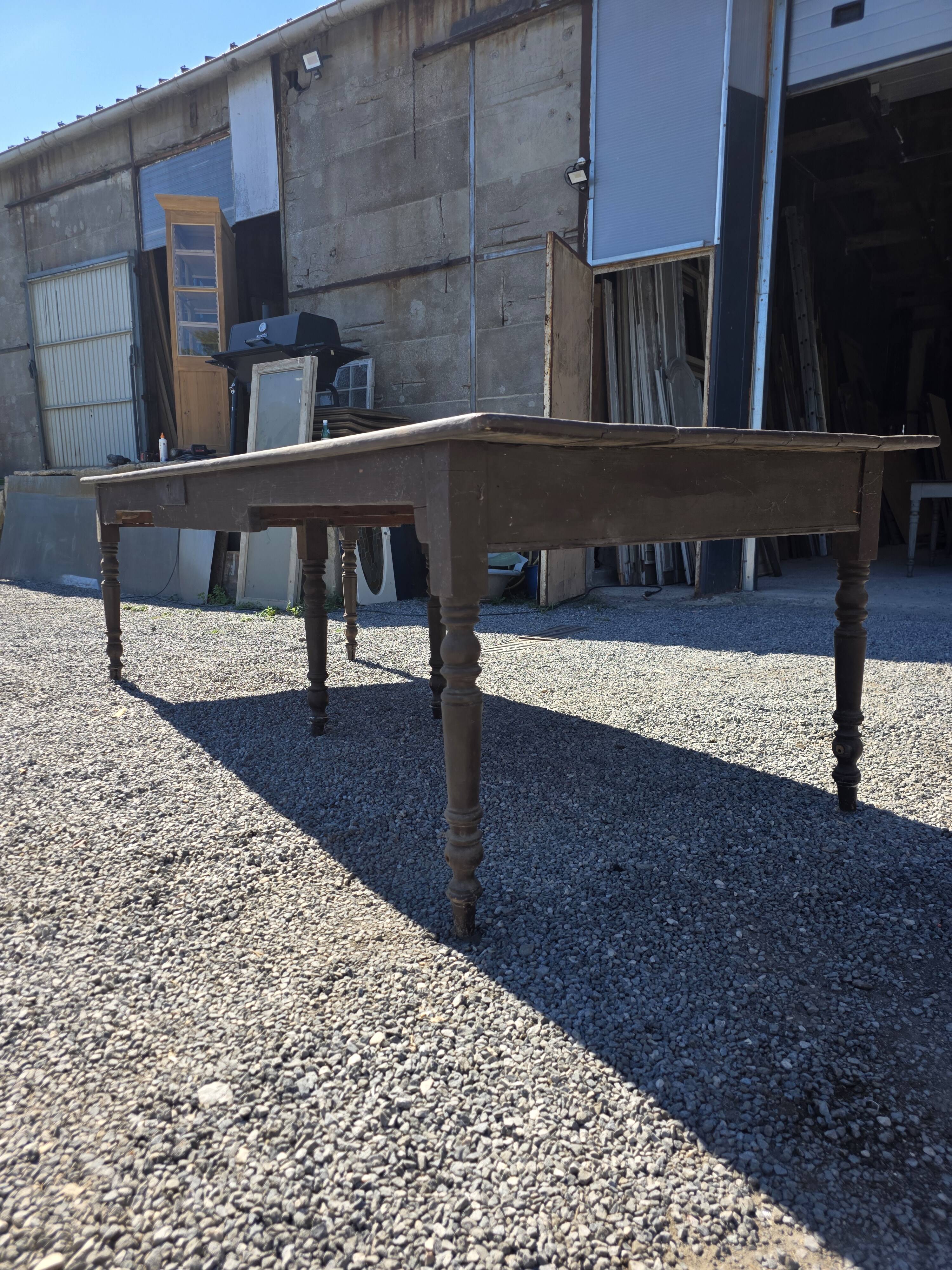Table de ferme ancienne XXL , 268 × 110cm