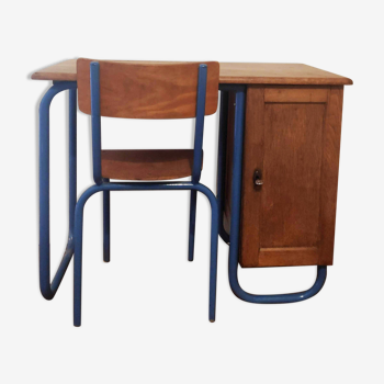 Bureau Jacques Hitier modèle S22 avec sa chaise