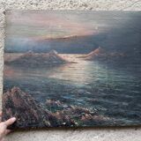 Oil on old canvas