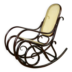 Chaise berçante sur - marron