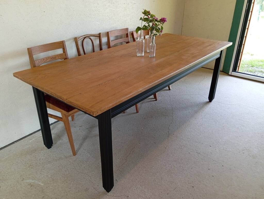 Solid oak farmhouse table 213 cm