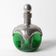 Art Nouveau Green Glass Decanter with Pewter Elements / France / 1960s